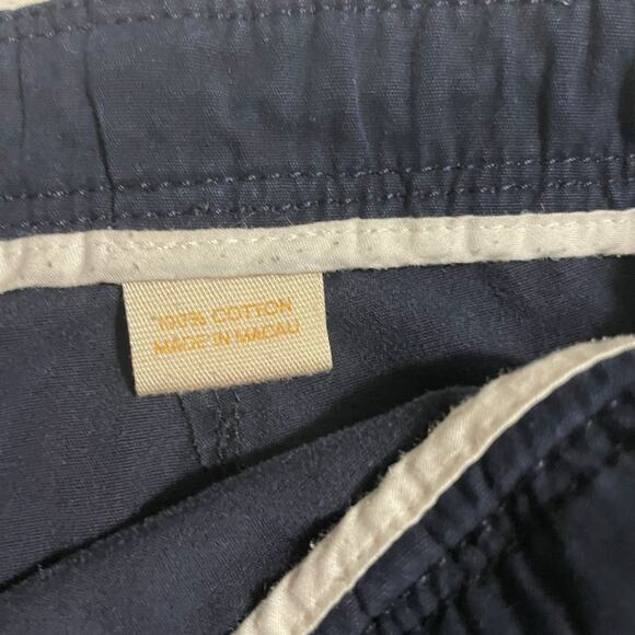 J. Crew Womens Shorts Size 8 Navy Blue Twill Chino City Fit Zip Fly Drawstring - Picture 6 of 11